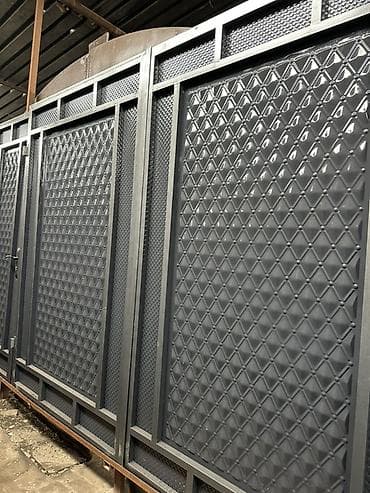 Распашные ворота: Металлические ворота и калитки из профиля - Материал: стальной каркас — 1