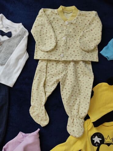 комплект для новорожденных: Комплект, цвет - Белый, Б/у — 7