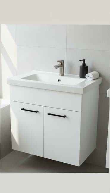 шкафчик в ванну: Жуунуучу бөлмө үчүн шкаф, Күзгүсүз — 1