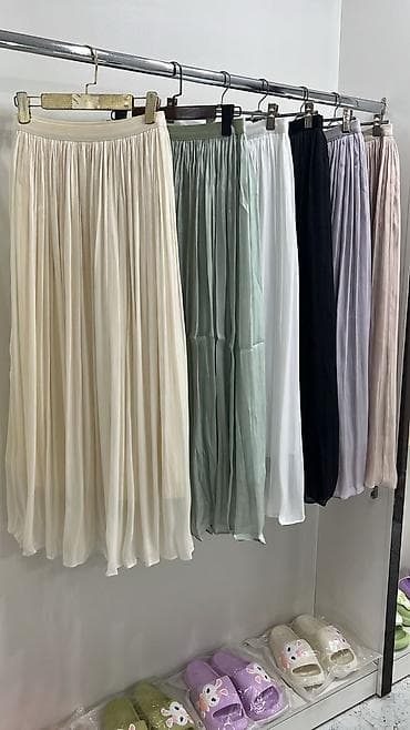 плисе: Юбка, Модель юбки: Плиссе, Макси, Шифон, По талии — 1