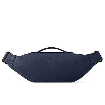 vuitton: Поясная сумка Louis Vuitton (модель типа Bumbag) в темно‑синем цвете — 4