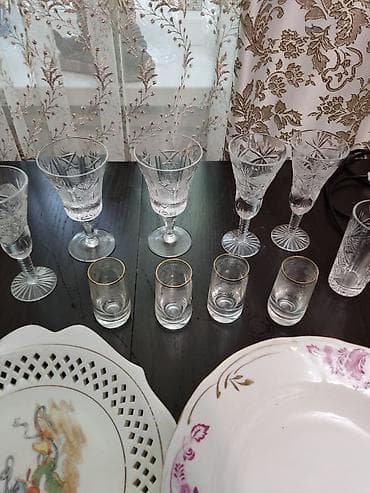 jack 4: Набор винтажной стеклянной посуды с гранёным узором Состав: - 6 — 6