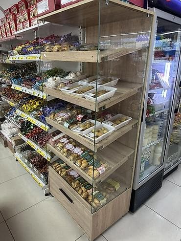 витри: Витрина Для хлеба и выпечек, На колесах, 178 см * 75 см * 50 см, Новый — 2