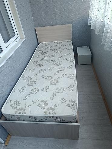 односпальные кроватки: Односпальная кровать с матрасом, пользовались 2 мес. - Размер — 3