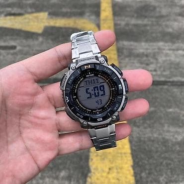 band 6: PRO TREK Модель PRG340T С титановым браслетом Корпус часов — 3