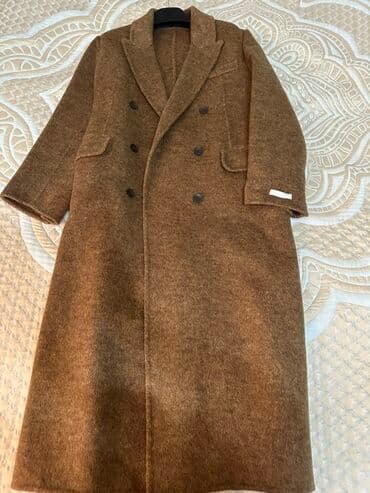 Пальто, Классика, Осень-весна, Овечья шерсть, Длинная модель, Двубортная модель, M