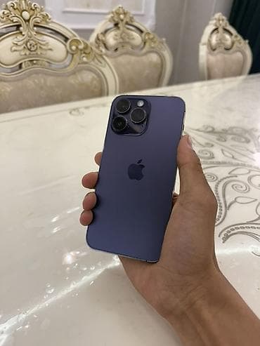 aifon x: IPhone 14 Pro Max, Б/у, 512 ГБ, Deep Purple, Защитное стекло, Чехол, Коробка, 78 % — 1