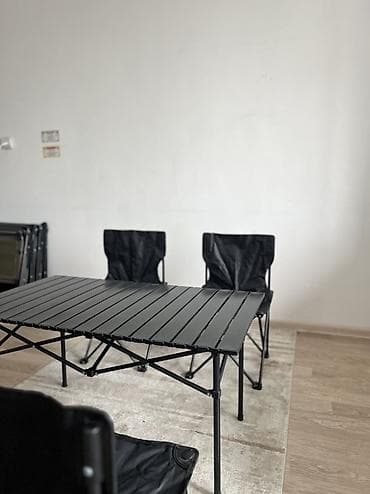 куплю стол со стульями: Складной туристический комплект: стол + стулья - Стол: прямоугольный — 1