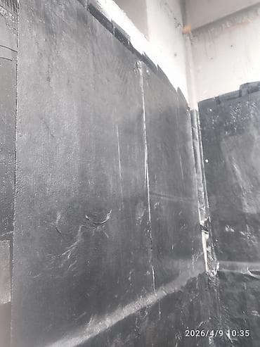 Гидроизоляция стен и углов помещения рулонными битумно-полимерными