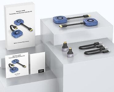 планш: Беспроводной HDMI-удлинитель 50 м, 4K Комплект для беспроводной — 2