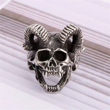 эксклюзивные свадебные пригласительные: Кольцо мужское череп с рогами, подчеркнет статус мужчины. Такое — 3