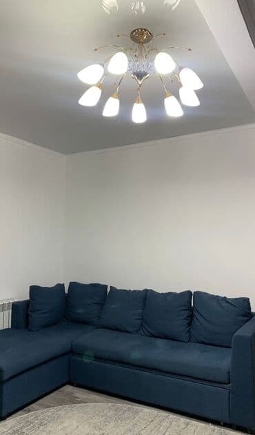 обувные шкафы и вешалки для верхней одежды: Угловой диван с выдвижной системой, темно‑синяя тканевая обивка — 2