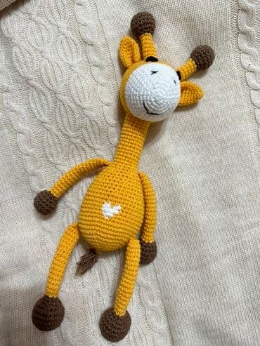 желтый домик масло бишкек: Вязаная крючком игрушка «Жирафик» - Приятная фактура полотна — 2