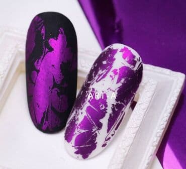 Киреге берилүүчү кийимдер: Фольга галографическая, переводная, для маникюра, размер 10 см х 4 — 4