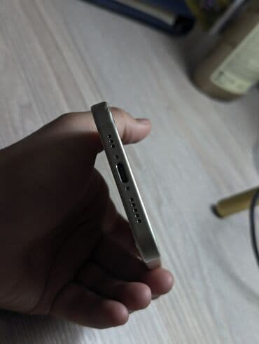 старые телефоны: IPhone 15, Колдонулган, 128 ГБ, Matte Gold, Коргоочу айнек — 4