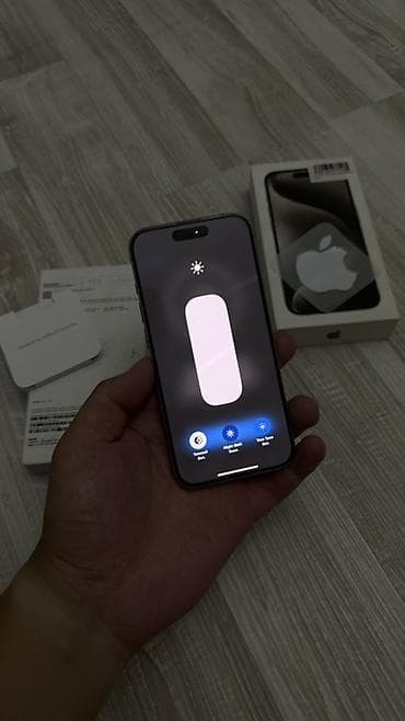 виктус 15: IPhone 15 Pro, Б/у, 256 ГБ, Natural Titanium, Коробка, 81 % — 9