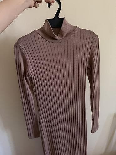 Повседневное платье, Осень-весна, Длинная модель, Трикотаж, Прямое, M