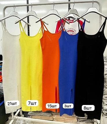 Атайын кийим: Трикотажное платье миди на тонких бретелях - Силуэт: облегающее — 2