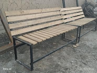 летние беседки: Скамейка Металл, Со спинкой, Без крыши — 3