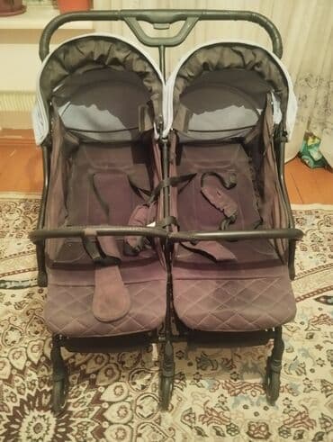 Коляска, цвет - Голубой, Б/у