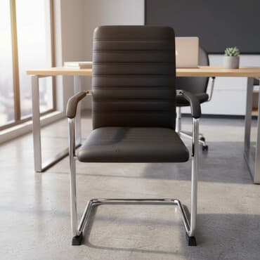 стул офисный кожаный цена: Кеңсе отургучу, түсү - Кара, Башка материал — 1