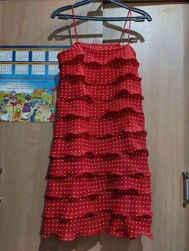 платье бохо батальных размеров: Красный сарафан в мелкий белый горошек, котельный. Ткань не мнётся — 1