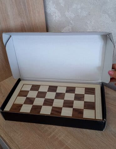 Деревянные шахматы 2 в 1 Размер доски 29 × 29 см Доставка бесплатно