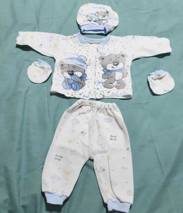 комплект для мальчика: Комплект, цвет - Голубой, Б/у — 3