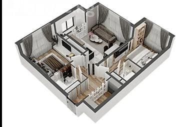 gala group: 3 комнаты, 82 м², Элитка, 7 этаж, Готовая ПСО (под самоотделку) — 1