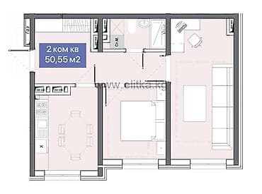 2 бөлмө, 50 м², Пригородное а. Элитка, 5 кабат, ПСО (өз алдынча бүтүрүү)