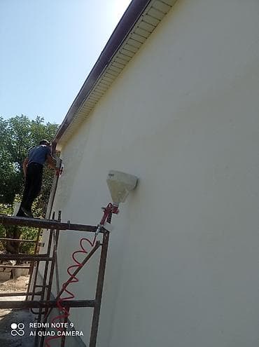 мозаичная штукатурка: Нанесение декоративной штукатурки «короед/шуба» на фасады и цоколи. - — 6