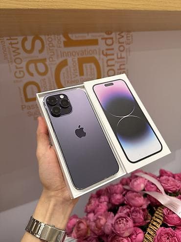 IPhone 14 Pro Max, Б/у, 256 ГБ, Deep Purple, Коробка, 100 %