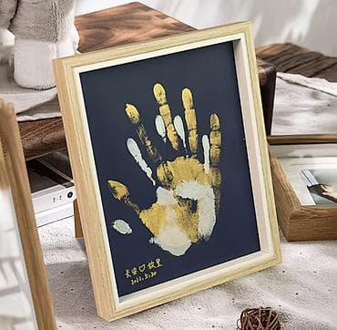 картина из кожи: Набор для отпечатков ладони/стопы с декоративной рамкой - Комплект — 2