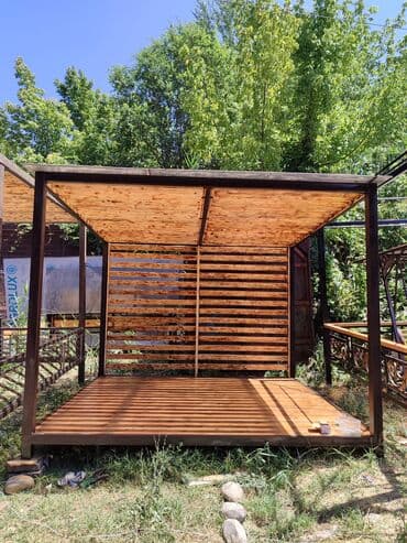 диван из палета: Тапчан 3 x 3 x 2 м, Металл — 11