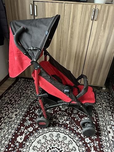chicco echo: Прогулочная коляска Chicco (тросточка), красно‑черная. Основные — 3
