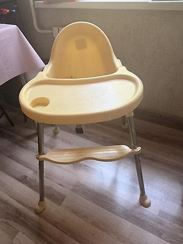 foldable table: Детский стульчик для кормления - Цвет: светло‑бежевый - Материал — 3
