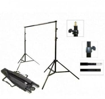 фото фон: Двойная стойка для Хромакея (ворота) 2х3м Двойная стойка для Хромакея — 1