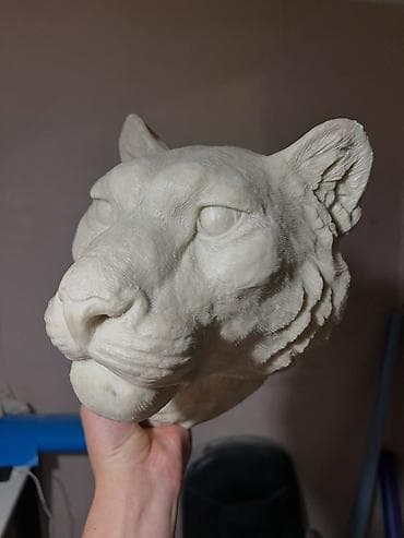time try: 🐆 Скульптура головы барса — ручная работа Эффектная декоративная — 5