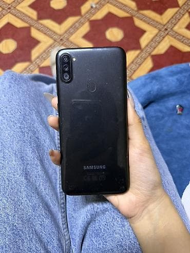 e mount: Samsung Galaxy A11, Б/у, цвет - Черный, 2 SIM — 1