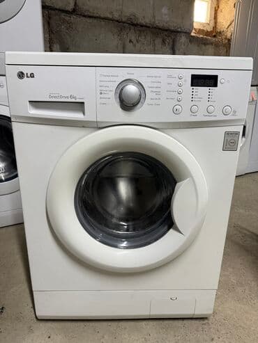 стиральные машины lg бишкек: Стиральная машина LG, Б/у, Автомат, До 6 кг, Узкая — 1