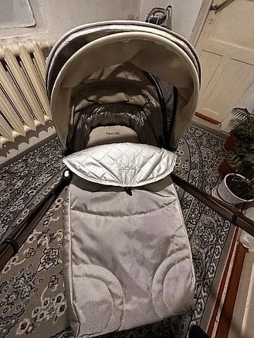 детская коляска демисезонная: Коляска, Другой бренд, цвет - Серебристый, Б/у, Самовывоз — 8