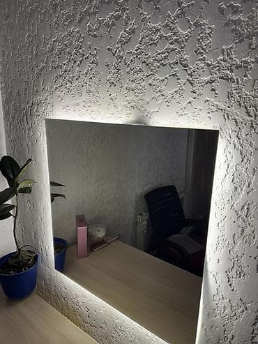 мишка б у: Зеркало с подсветкой для интерьера - Форма: прямоугольное - Тип — 1