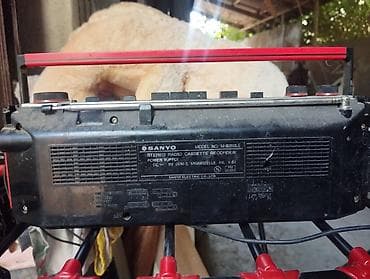 бумбоксы: Портативный стерео радиокассетный магнитофон SANYO M-8350LE - Тип — 2