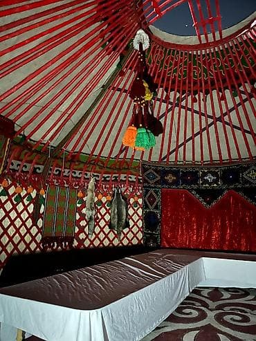 ремонт бани: Аренда юрты, Каркас Деревянный, 85 баш, С полом, Посуда, Самовар — 6