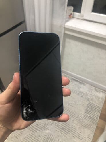 Смарт-часы: IPhone 13, Б/у, 128 ГБ, Синий, Чехол, Коробка, 82 % — 2