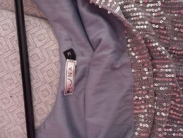 черное короткое платье с открытой спиной: Вечернее платье, Классическое, Полиэстер, Без рукавов, С пайетками, S — 6