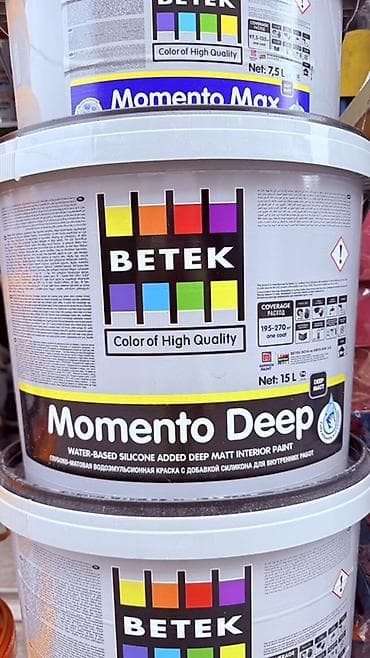 силикон: Краска интерьерная BETEK Momento Deep - Тип: водно-дисперсионная — 1