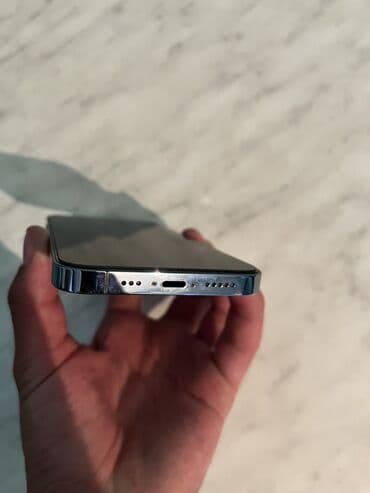 айфон 13 жаны: IPhone 13 Pro, Колдонулган, 128 ГБ, Blue Titanium, Коргоочу айнек, 87 % — 3