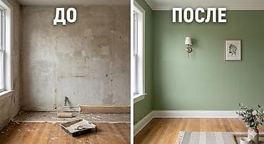 Покраска стен, Покраска потолков, На масляной основе, На водной основе, Больше 6 лет опыта