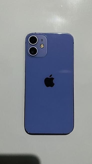 IPhone 12 mini, Б/у, 128 ГБ, Голубой, Чехол, 100 %